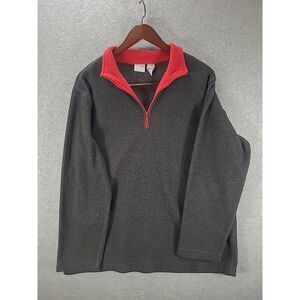 Actra Fleece Womens Sweater 1/4 Zip Dark Grey Super Soft Sz XL